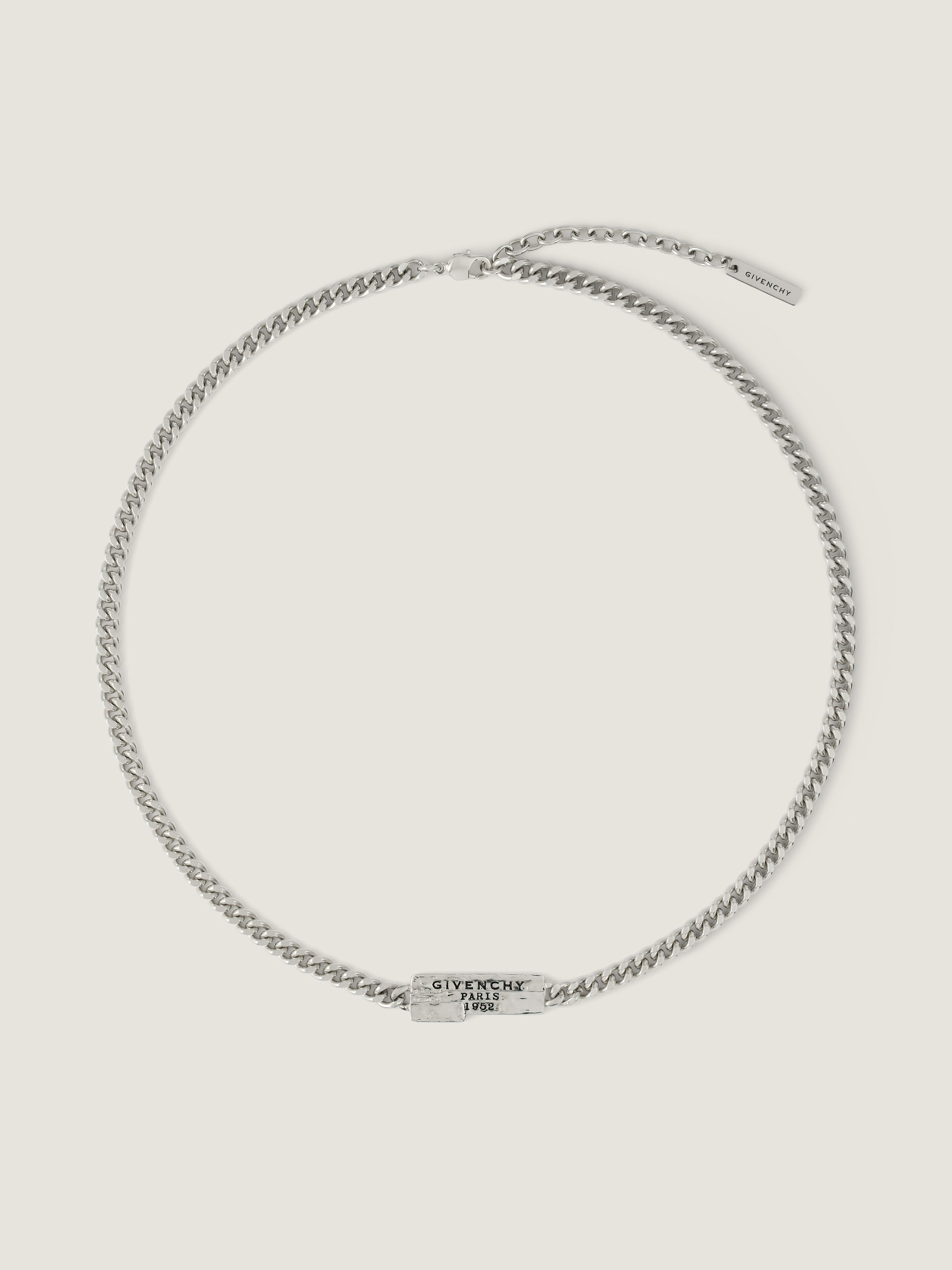 GIVENCHY Tape necklace in metal and enamel